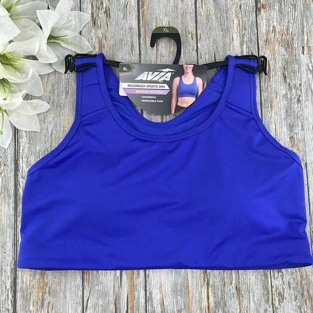 Women's Active Medium Support Racerback Sports Bra Size XL